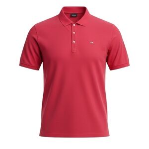 DIESEL Red Polo XXL 🚨 Logo‎ Hit 🔥 Sleek Streetwear Classic